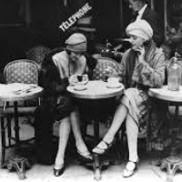 Women in a Paris cafe in the 1920s